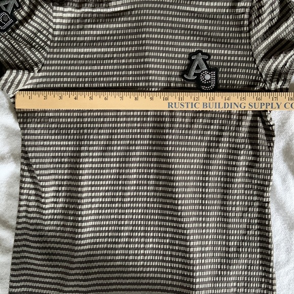 LALA C GOLF DRESS. XL SEERSUCKER GRAY CHARCOAL MINI DRESS W/HOOD & short sleeves - Picture 10 of 11